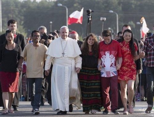 Papež in mladi, Krakov 2016 FOTO: Vatican Media